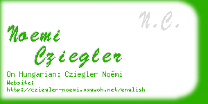 noemi cziegler business card